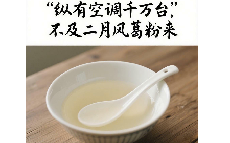 縱有空調(diào)千萬(wàn)臺(tái)，不及二月風(fēng)葛粉來